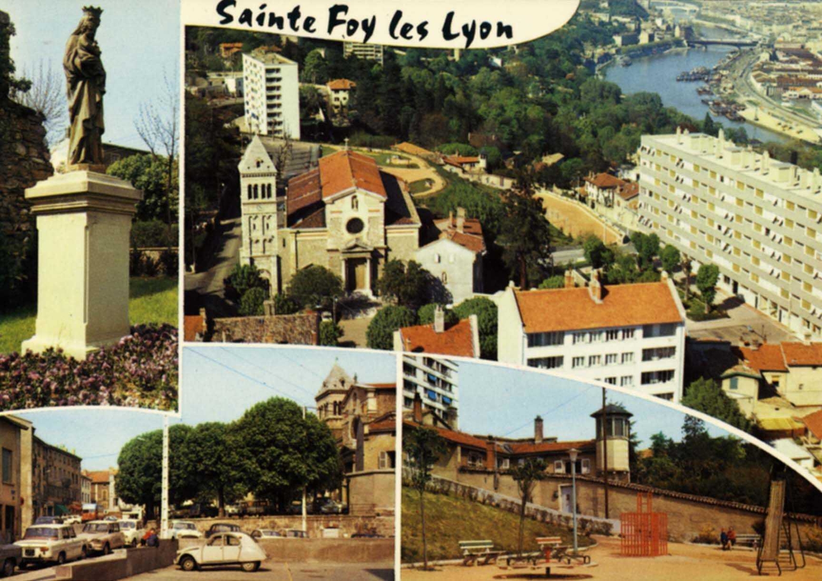 Carte postale années 60 de Sainte-Foy-lès-Lyon